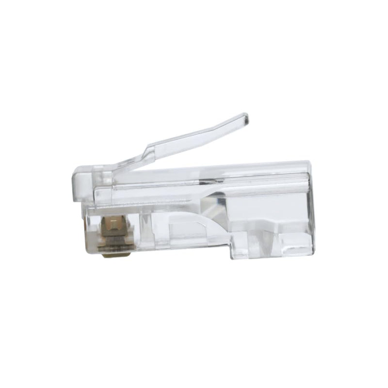 Klein Tools VDV826-611 RJ45 Connectors, Cat5e Modular Data Plugs with 3-pronged Contact for Solid or Stranded Conductors, 100-Pack