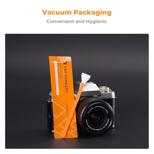 K&F CONCEPT APS-C Frame Sensors Cleaning Swabs X20,for DSLR CCD CMOS Single Head 16mm Swab