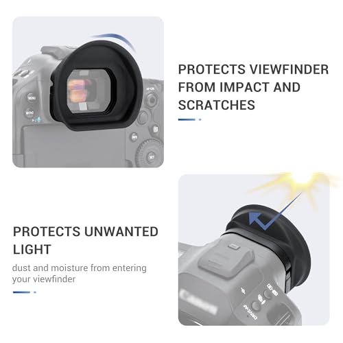 JJC ER-1 Extended Eyecup Eyepeice Viewfinder for Canon EOS R1 Camera, Soft Silicone Eye Cup Replaces Canon ER-i, Provides Comfortable Viewfinding