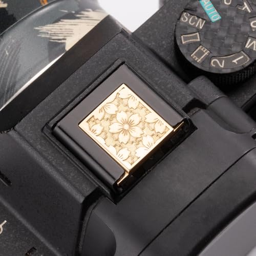 Cherry Blossom Pattern Camera Metal hot Shoe Cover for Sony A1 A7C A7CR A7CII A7M2 A7M3 A7R4 A7R5 A7S3 A6700 A6600 A6500 (Copper Alloy-for Sony) Copper Alloy-For sony