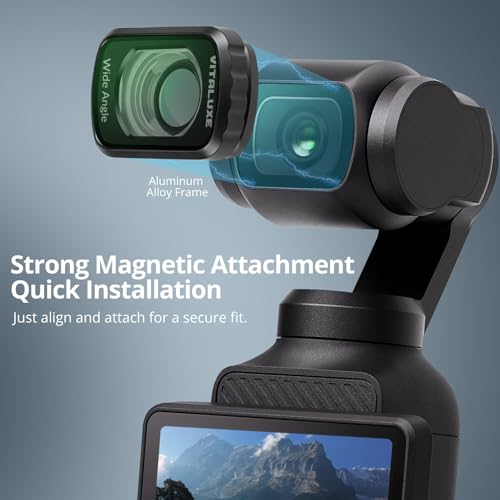 2-Pack Magnetic Wide Angle Lens & Black Diffusion 1/4 Filter Set Black Diffusion 1/4+Wide Angle