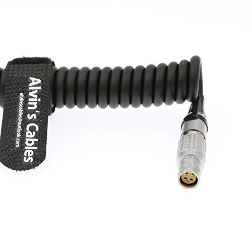 Alvin's Cables RED Komodo-X 1B 6 Pin Female to D-Tap Coiled Power Cable for RED V-Raptor DSMC2 Epic Scarlet Camera, for DJI Ronin 4D coiled cable straight 6 pin