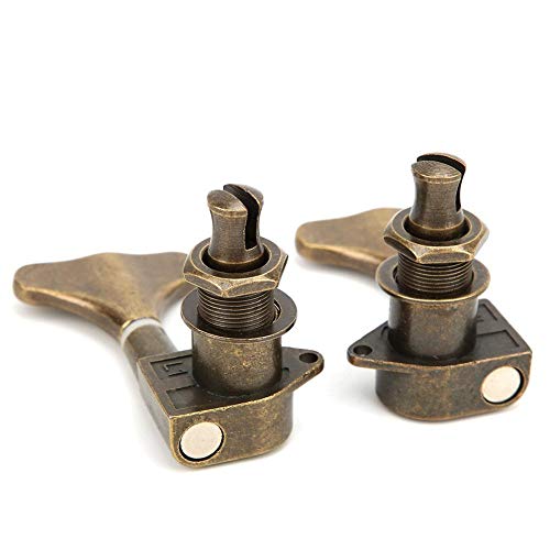 6 Pcs Electric Bass Tuning Pegs Tuning Key Tuning Pegs All Sealed Fishtail 3L+3R Instrument Accessory