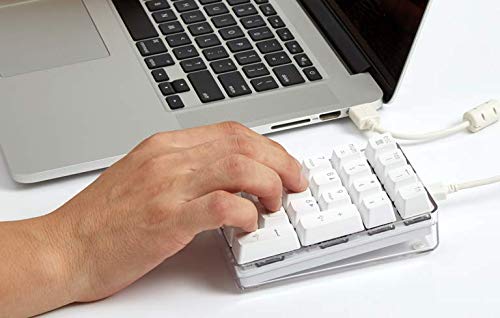 Magicforce Number Pad, Mechanical USB Wired Numeric Keypad with Blue LED Backlit 21-Key Numpad for Laptop Desktop Computer PC Blue