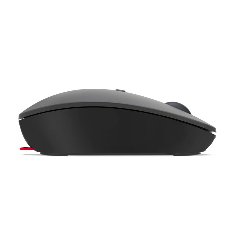 Lenovo Go USB-C Essential Wireless Mouse, 2.4 GHz Nano USB-C Receiver, Adjustable DPI, Rechargeable Battery, Ambidextrous, GY51C21210, Grey