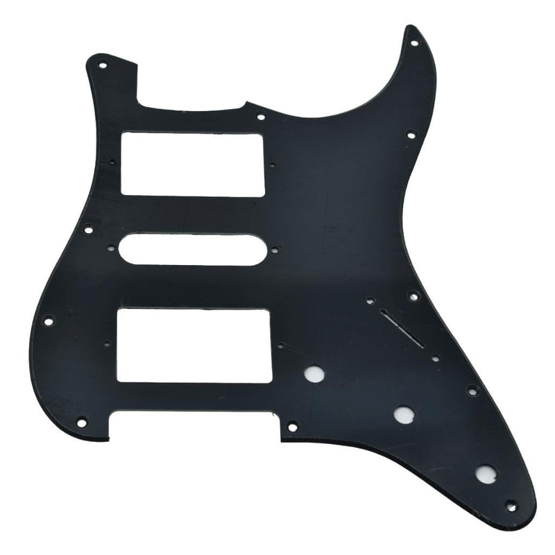 KAISH 11-Hole Modern Style Standard ST HSH Pickguard for American Strat Humbucker with Square Corner Matte Black