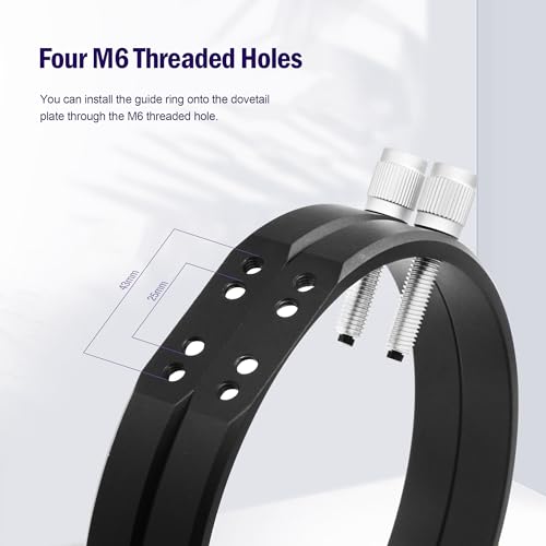 Astromania Telescope Mounting Rings Guide Scope Rings 152mm Inside Diameter Inside Diameter -152MM