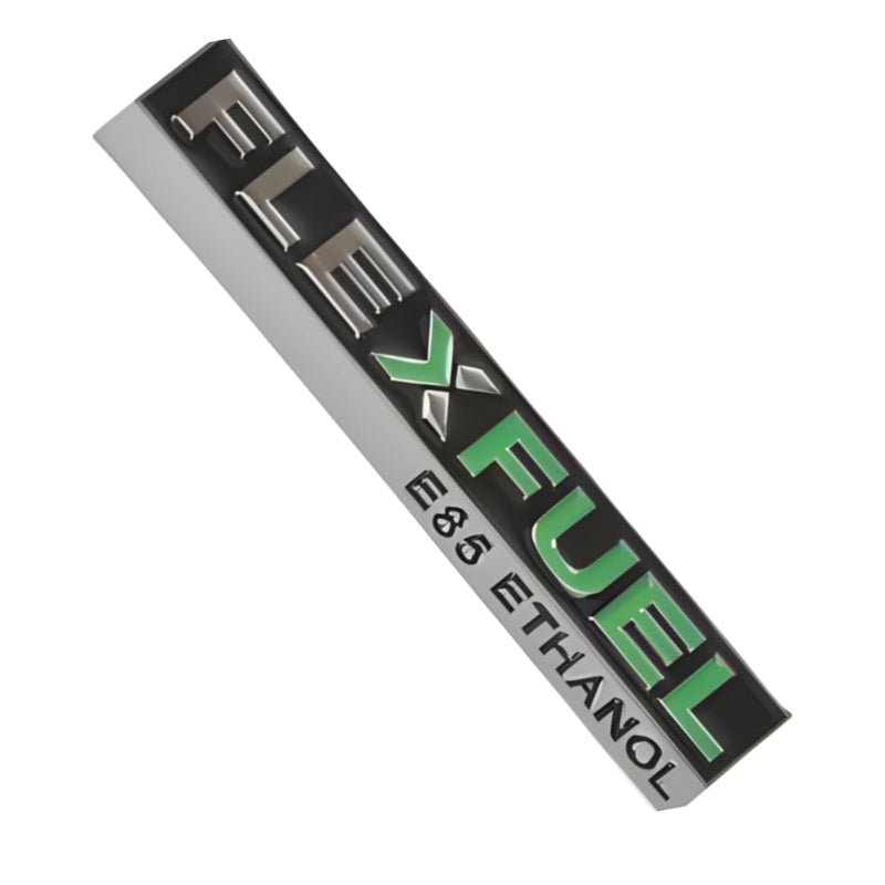Flex Fuel E85 Ethanol Badge Emblem Glossy Finish - Matte Black Suitable for Various Car Models Chevy Cadillac GM - Ideal for Rear Liftgate