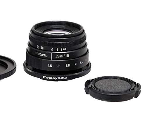 Fotasy 35mm F1.6 Large Aperture Manual Prime Fixed Lens APS-C for Sony E-Mount Camera, 35mm 1.6 Multi Coated Manual Lens fits Sony NEX-5R NEX6 NEX7 a3100 a51000 a6000 a6100 a63000 a6400 a6500 35mm APS-C