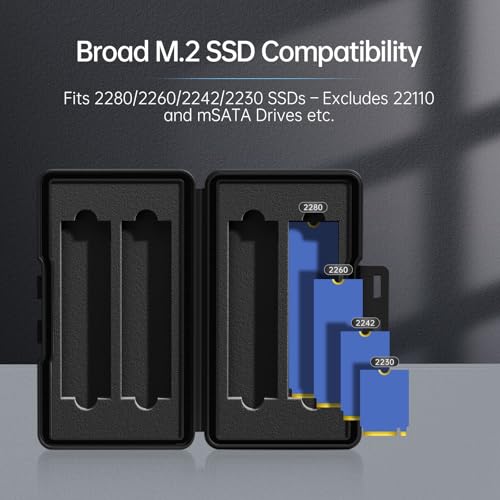 M.2 Reader Dock + 4 Slots M.2 Storage Box Blue - SD03 Alloy + C43