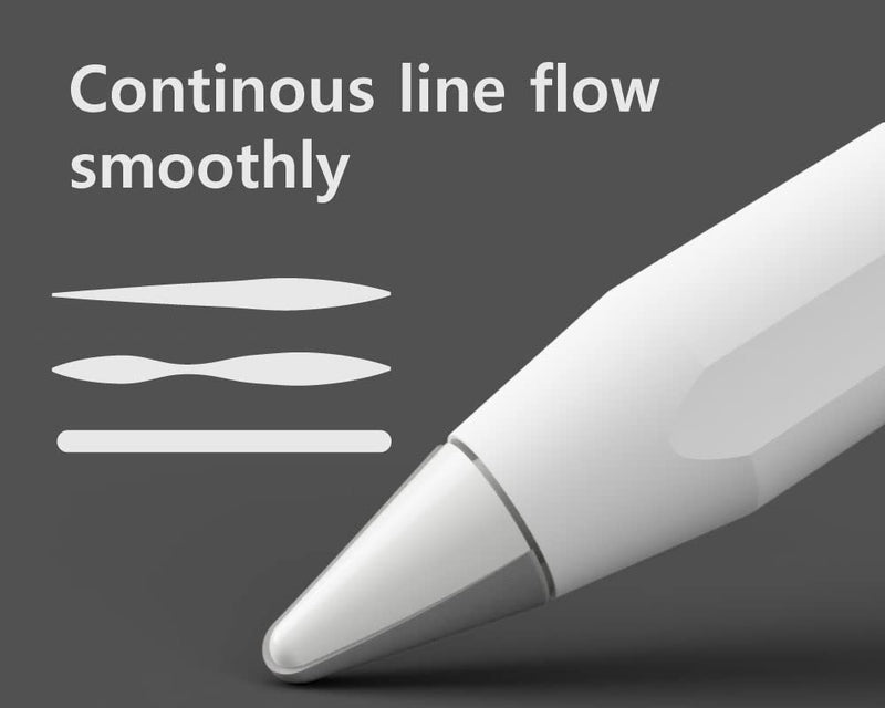 IFELI Normal All-in-One Silicone Tip Replacement for Apple Pencil (2 pcs 1 Set) | Silicone Pen Nibs for iPad Pencil | (2pcs White)