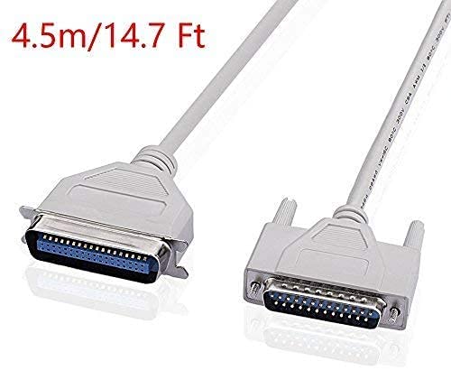 [AUSTRALIA] - 4.5m/ 14.7 Feet DB25 Male to Centronics 36 Female Parallel Printer Cable LPT Parallel Printer IEEE-1284 