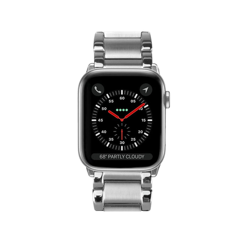 CASETiFY Link Bracelet Watch Band [Premium Stainless Steel] Compatible with Apple Watch Series 1-9, SE, Ultra - 38mm/40mm/41mm/42mm/44mm/45mm/49mm - Black/Silver Silver 38mm/40mm/41mm (Link Bracelet)