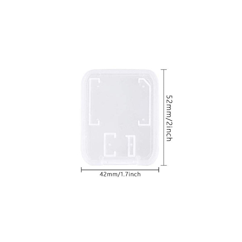10pcs Clear Plastic Memory Card Case Compatible with SD Micro SD T-Flash Card