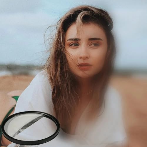 Lens Filter Split Diopter - Fractal Lens Prism & Half Blur Fx for Cinematic Photos DSLR Camera Lens Effects Filters (Split Diopter Filter, 82mm) Split Diopter Filter