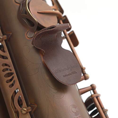 CIELmusic Saxophone Thumb Rest Cushion, Saxophone Thumb Pad, Saxophone Thumb Protector, Alto/Tenor Saxophone, Soft Durable Leather, Handmade