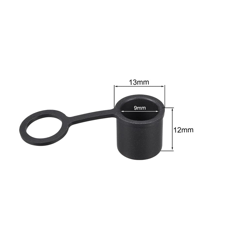uxcell 20pcs BNC Silicone Protectors Cap Port Cover Anti Dust Black