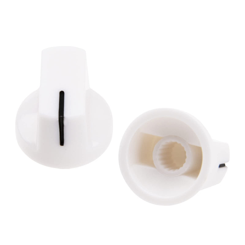 12Pcs Guitar AMP Effect Pedal Knobs Pointer Control Knobs Compatible with Guitar Parts (White)