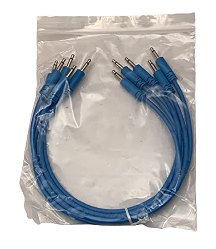 Spaghetti Patch Cables Shielded Patch Cords | 3.5 mm Mono Male to Male | 26 AWG Copper Wire | Flexible No-Kink PVC Jacket