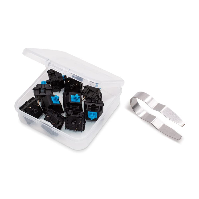 Pack 10 Original Cherry MX Blue Switches and Switch Puller for Mechanical Keyboard