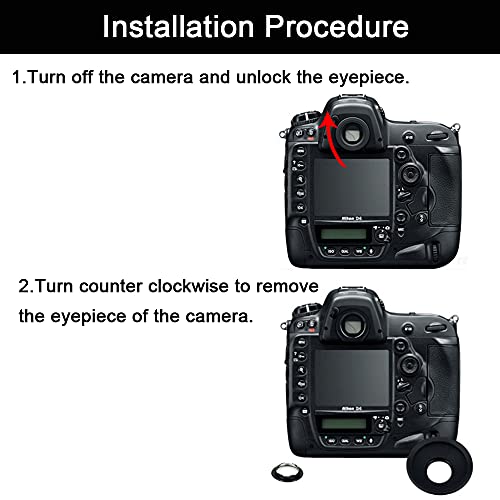 DK-19 Eyecup Eyepiece Viewfinder for Nikon D810 D810A D800 D800E D700 F6 D5 Camera (2 Pack)
