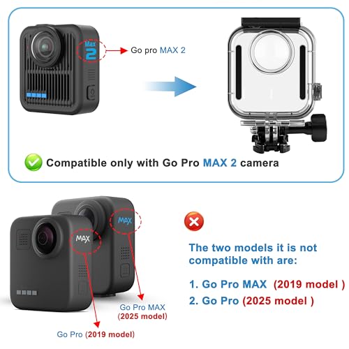 FiTSTILL Waterproof Housing for Go Pro MAX 2