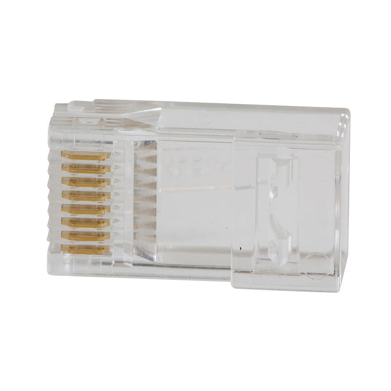 Klein Tools VDV826-762 Pass-Thru Modular Data Plug, RJ45 CAT5e, Gold Plated, Pass Through Connectors 200-Pack