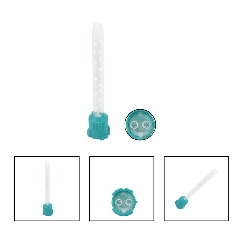 Dental Impression Mixing Tips, YOUYA DENTAL 50pcs Dental Intra Oral Tips for Dentistry Materials Mixing Tube Disposable Silicone Rubber Head Lab Products - Green 50Pcs NT7002-Green