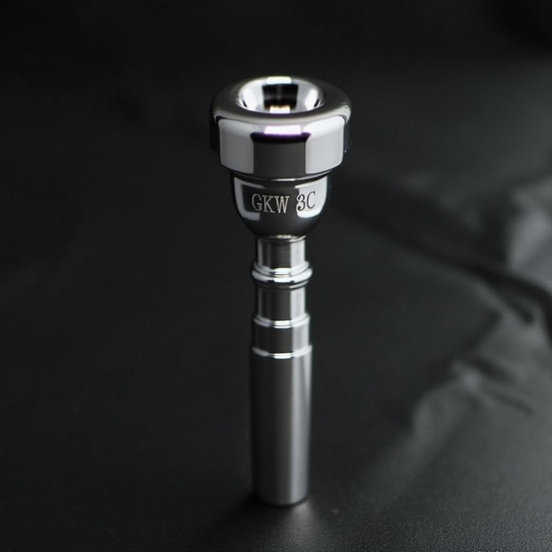 GKW Silver Plated 3C Trumpet Mouthpiece – Beginner Brass Mouthpiece, Compatible with Most Trumpets, Ideal for Students and Music Enthusiasts
