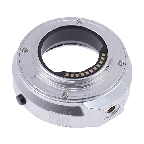 FocusFoto Electronic AF Auto Focus Adapter Ring for Four Thirds 4/3 lens to Olympus PEN Panas0nic Lumix Micro Four Thirds (MFT, M4/3) Mount Mirrorless Camera Body as DMW-MA1 MMF-1 MMF-2 MMF-3 (Silver)