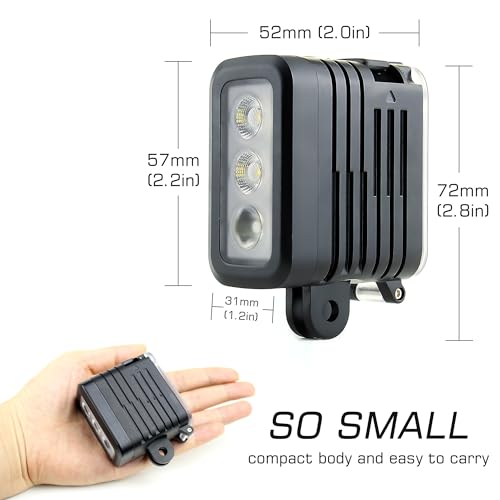 GEPULY Underwater Light Dive Light for GoPro DJI Insta360 Action Cameras