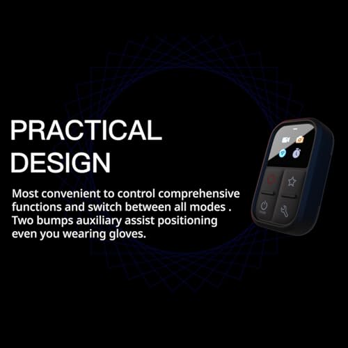 Andoer Wireless Smart Remote Control for GoPro Hero 13/12/11/10/9/8/Max LED Colorful Screen Built-in Battery 50M Control Distance with Wrist Strap USB Charging Cable