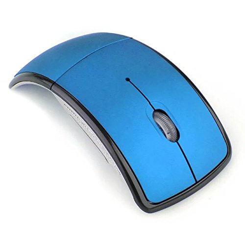 Foldable Wireless Mouse 2.4GHz for The PC Computer Mouse Foldable Folding Mice USB 2.0 Receiver for PC Laptop Blue