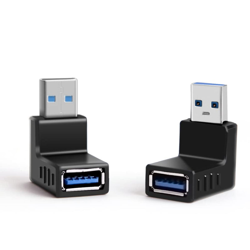 USB 3.0 Adapter 90 Degree Male to Female Combo Vertical Up and Down Angle Coupler Connector by Oxsubor