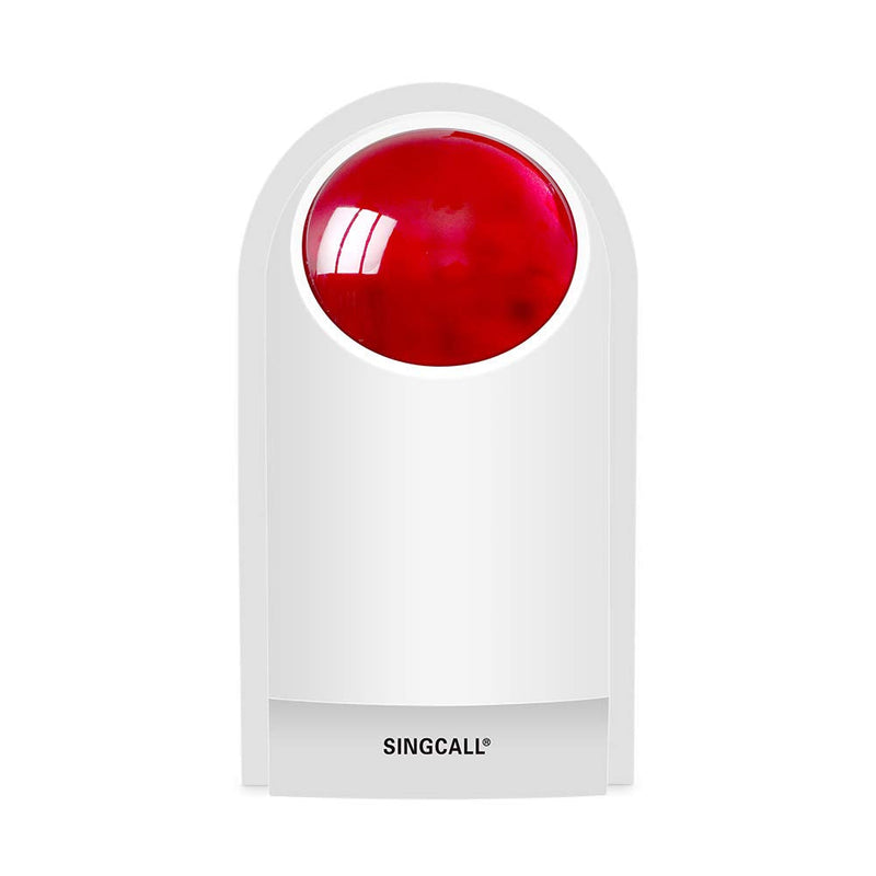 [AUSTRALIA] - Remote Emergency Strobe Siren Alarm Kit Waterproof Outdoor Loud Panic SOS Warning System for Business Home Shop Hotel School 300ft 1 Red Flashing Siren+ 2 Call Buttons 
