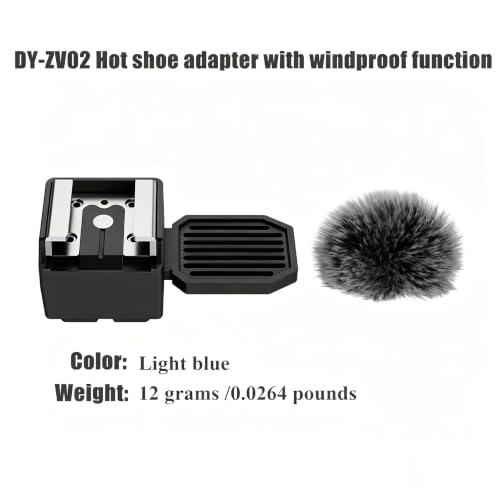 Hot Shoe Windscreen Adapter for Sony ZV Series Flash Mic LED Vlog Gear DY-ZV02 B