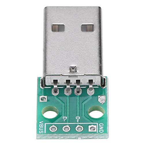 Mini USB to DIP Adapter Board, Walfront 10Pcs USB Type A Male Plug to DIP Converter Board 4 Pins DIP 2.54mm Pitch