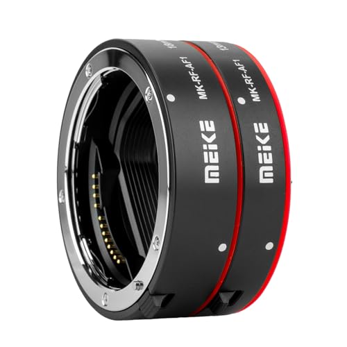 Meike MK-RF-AF1 13mm + 18mm Metal AF Full Frame Macro Extension Tube Adapter Ring Kit for EOS-R Series Cameras RF Mount Cameras EOS-R EOS-RP