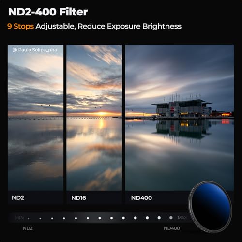 K&F CONCEPT 82mm UV/CPL/ND2-400 Len Filter Kit 3pc Multi-Layer Coatings