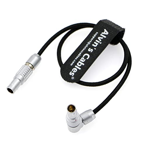 Flexible Power Cable for Teradek Bond SmallHD Monitor Rotatable Right Angle 2 Pin Male to 2pin Male Braided Wire 45cm|18inches Alvin's Cables