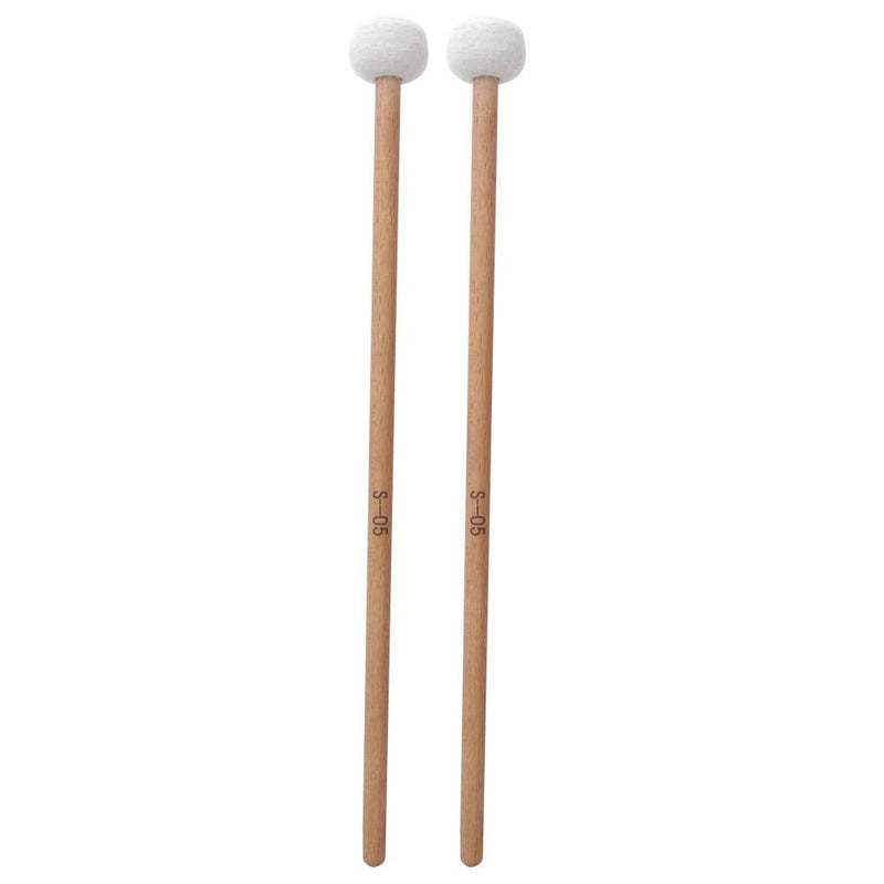 Bnineteenteam 2Pcs Timpani Mallet Timpani Stick Snare Drum Mallet with Felt Head for Marching Band Snare Drum
