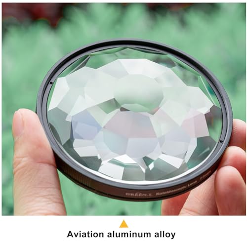 GREEN.L 72mm Kaleidoscope Prism Lens Filter Photography Prism Crystal Glass Effect Filter