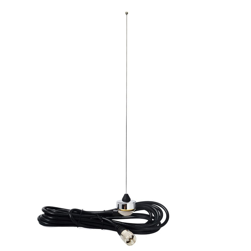 HYS TCJ-N1 VHF NMO 136-174 Mhz Mobile Vehicle FM Tranceiver 2M Antenna with 13 ft RG58 Coax Cable NMO to UHF PL259 Connector for Yaesu Kenwood HYT Vertex Icom Mobile Radios