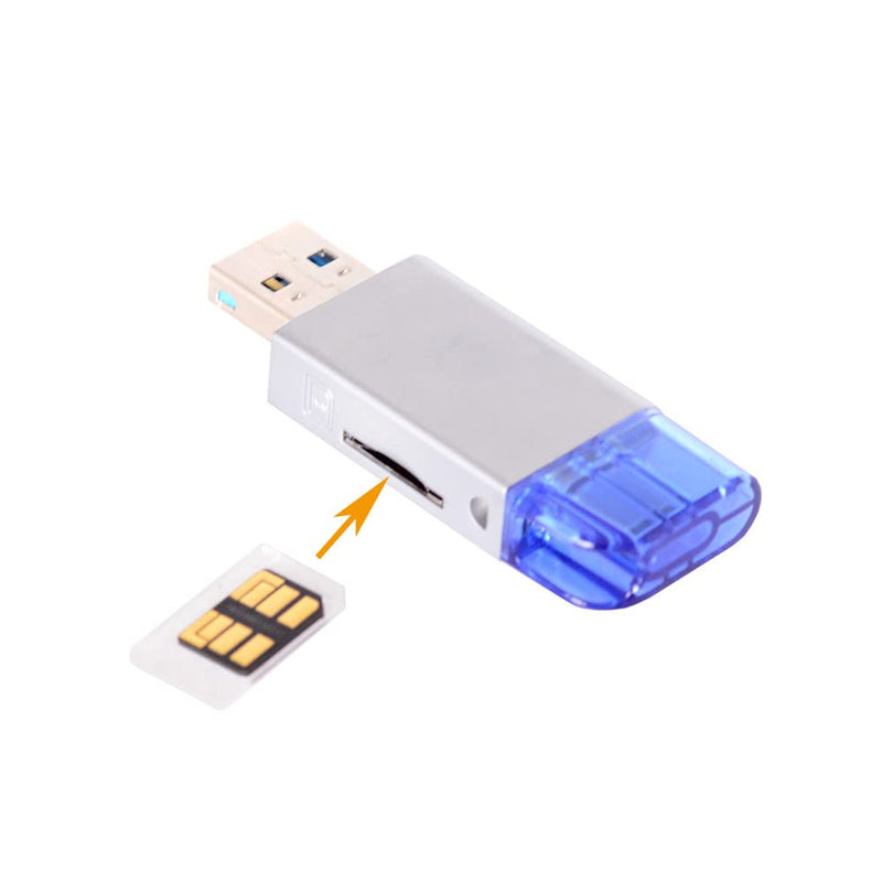 Xiwai USB-C Type C/USB 2.0 to NM Nano Memory Card & TF Micro SD Card Reader for Huawei Cell Phone & Laptop