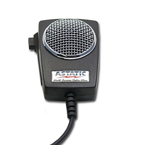 [AUSTRALIA] - Astatic 302-10005 D104M6B Amplified Ceramic Power 4-Pin CB Microphone, Black 