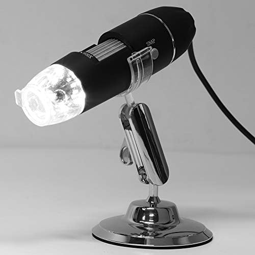 [AUSTRALIA] - USB Digital Microscope 600X with 8 LED Lights Metal Stand Mini Camera for Android 7/8/10 Kids Students Science Projects 