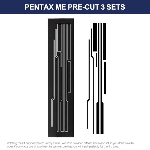 eTone Light Seal Foam Replace Sponge Sheet 3Kits for Pentax ME ME Super MG MV1 Camera