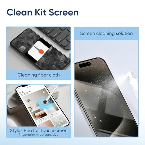 Electronic Cleaning Kit with Screen Spray Wiper and Keyboard Brush