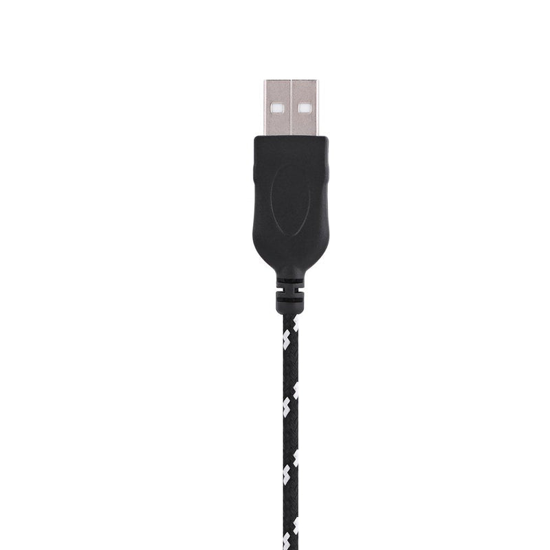 Richer-R 2.2 Meters USB Mouse Lines Wire Mice Cable Replacement Part Repair Accessory for Steelseries kana Mouse Computer Mouse Cable(Black+White) Black+White