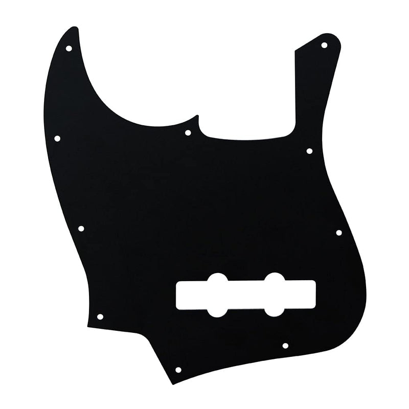 FLEOR 3Ply Black 10 Hole Jazz Bass Pickguard Scratch Plate Pick Guards for 4 Strings American/Mexican Standard Jazz Bass Part